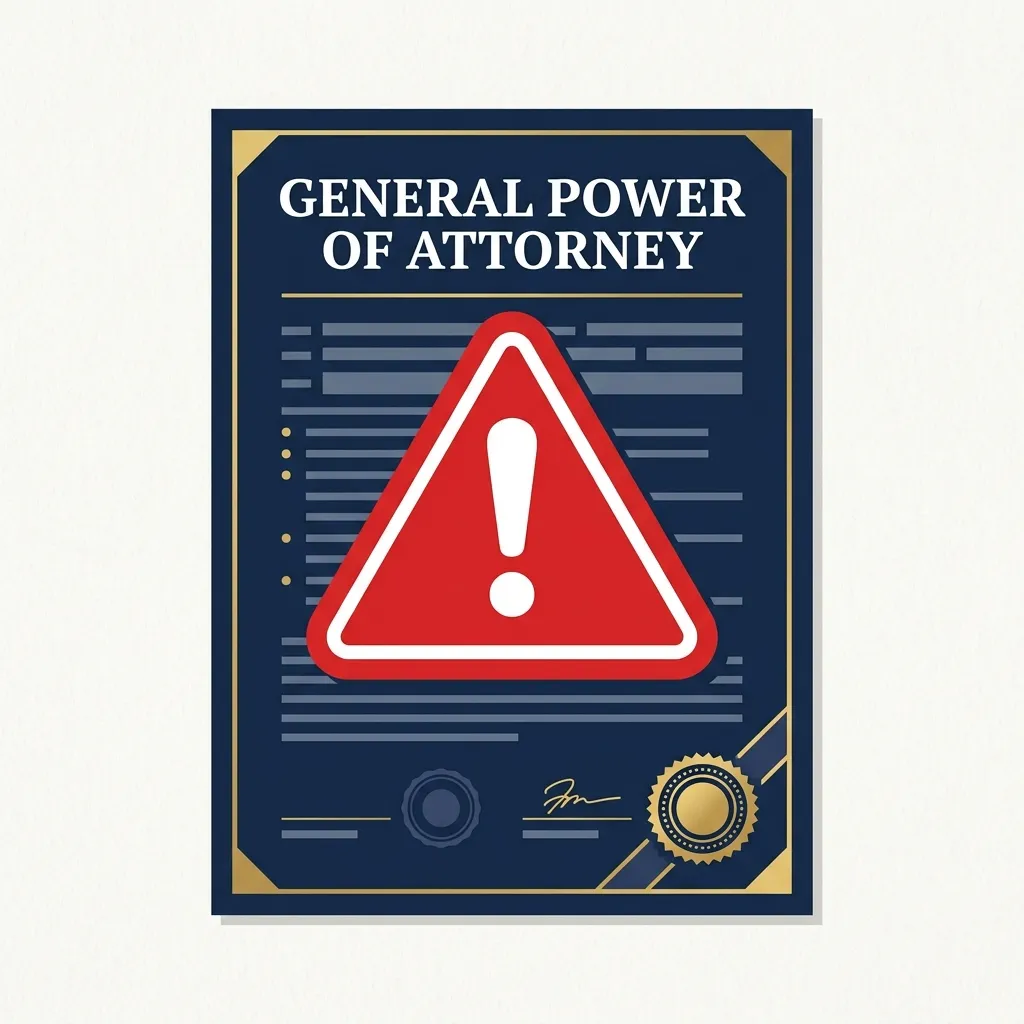 Visual inspection infographic for Buying Property on Power of Attorney (GPA): Is it a Legal Sale? NO.
